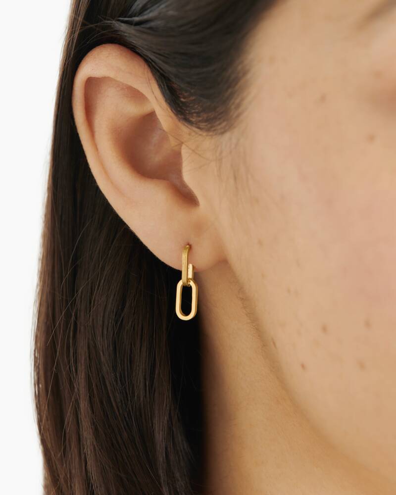 Molten Luxe Waterproof Gold Hoop Earrings