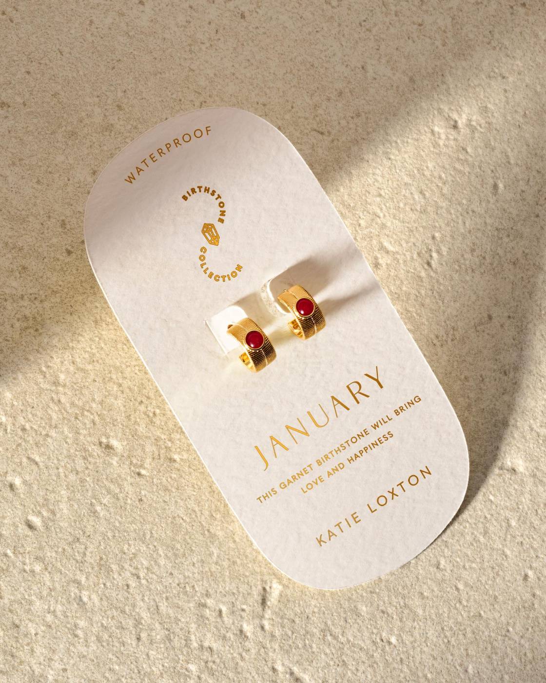 Birthstone Hoop Earrings