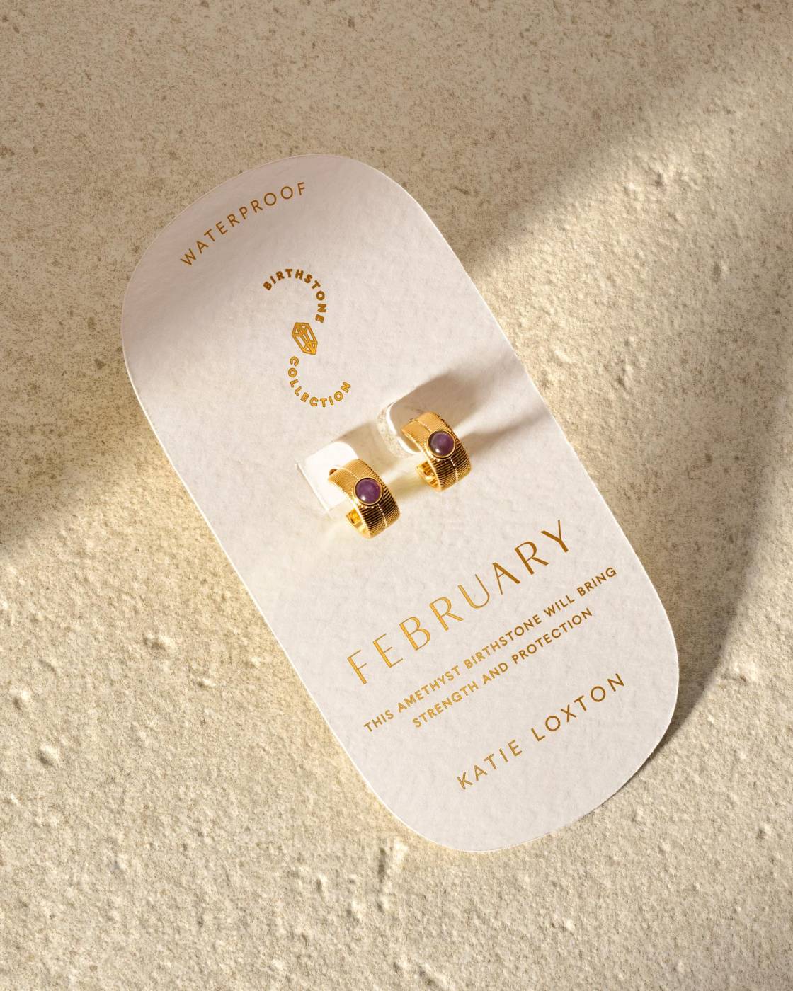Birthstone Hoop Earrings