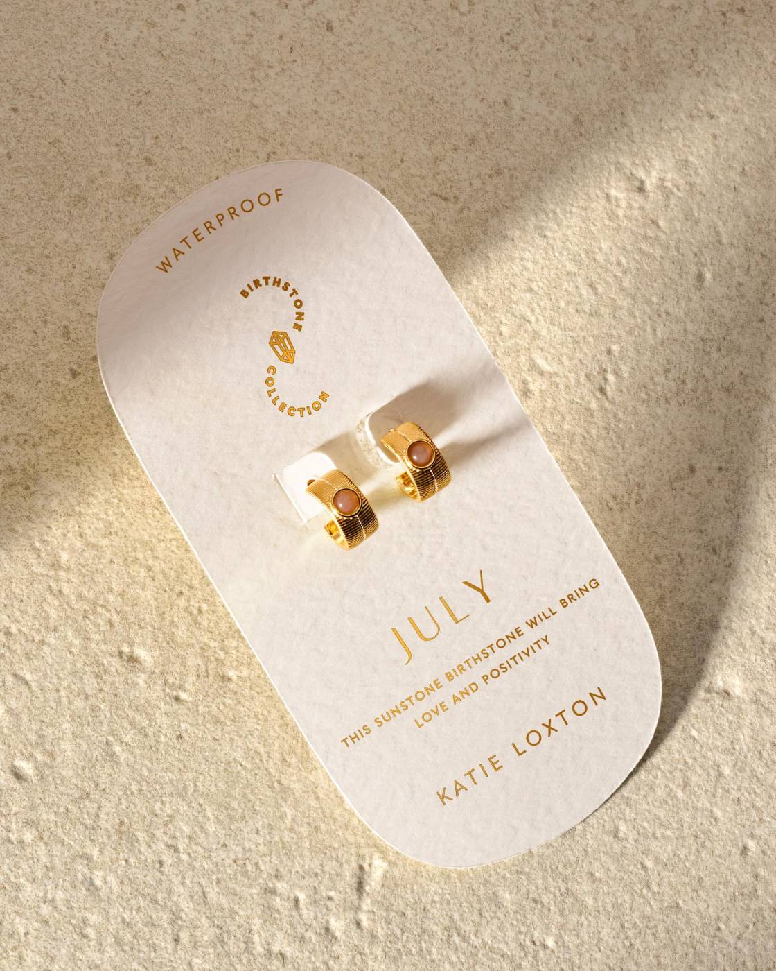 Birthstone Hoop Earrings