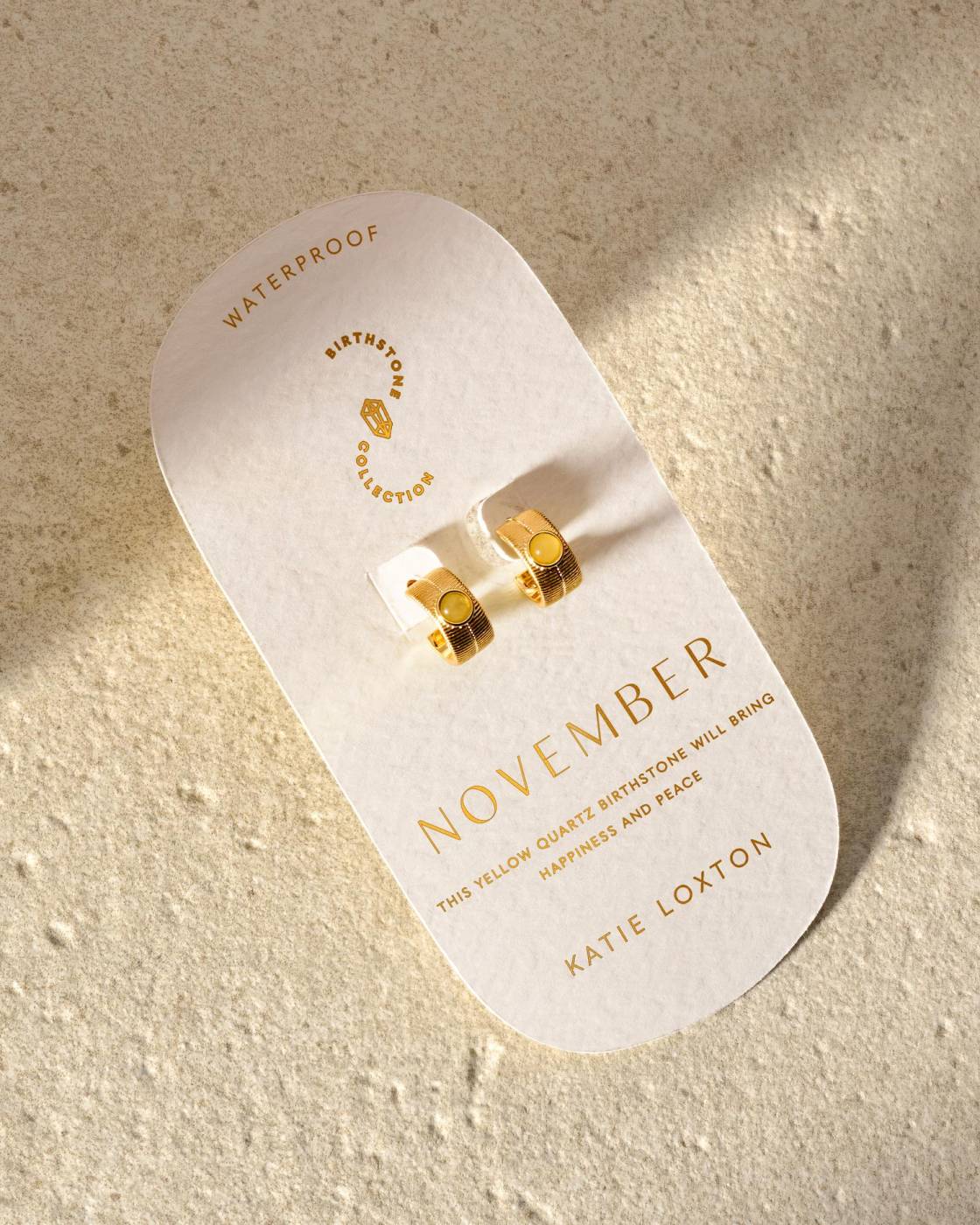 Birthstone Hoop Earrings