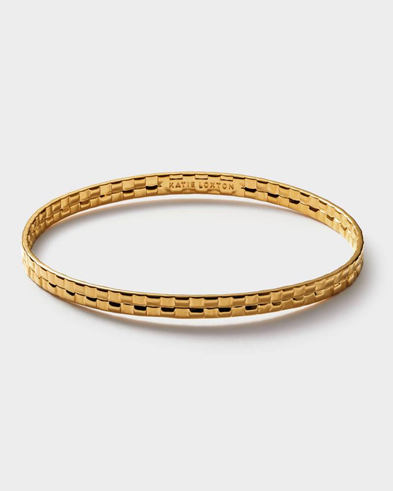 Taya Waterproof Gold Woven Bangle