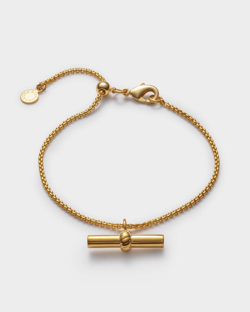 Themis Waterproof Gold T-Bar Bracelet