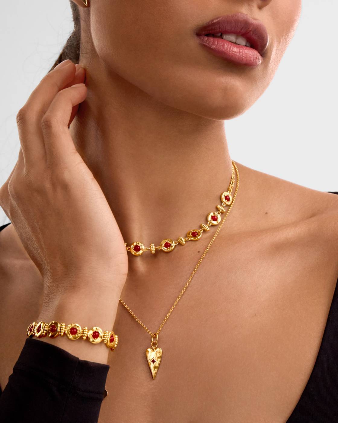 Rouge Noir Link Bracelet