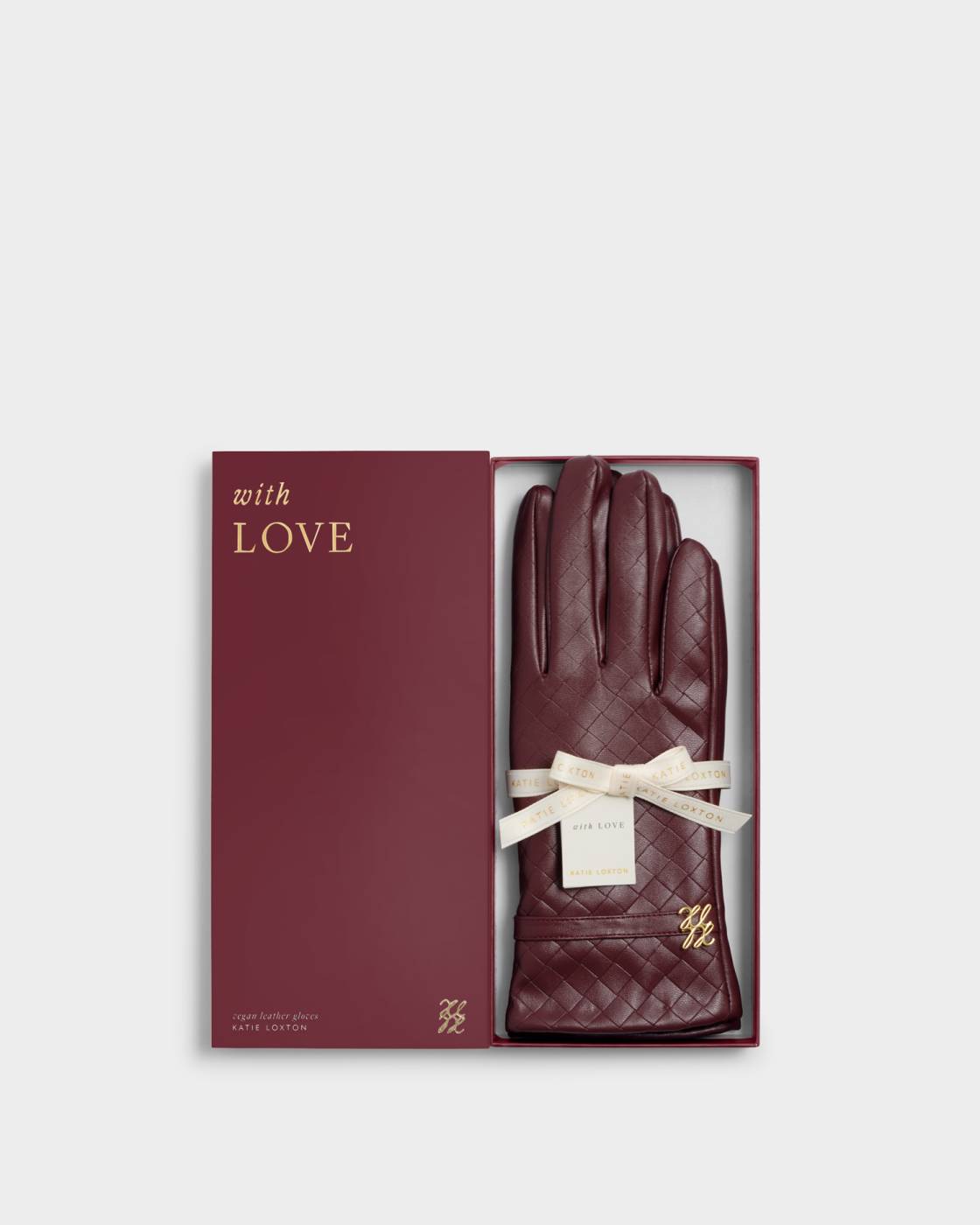 Boxed Faux Leather Gloves