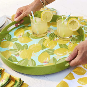 ROCKFLOWERPAPER | Lemon Blossoms 15" Round Tray