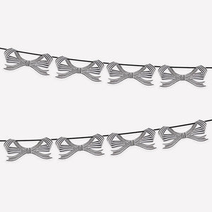 Meri Meri | Black & White Stripy Bow Garland