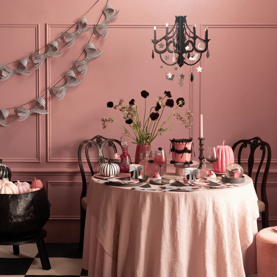 Meri Meri | Black & White Stripy Bow Garland