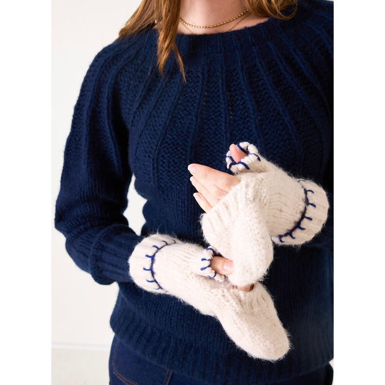 MERSEA | Sailor Love Whipstitch Flip Top Mittens