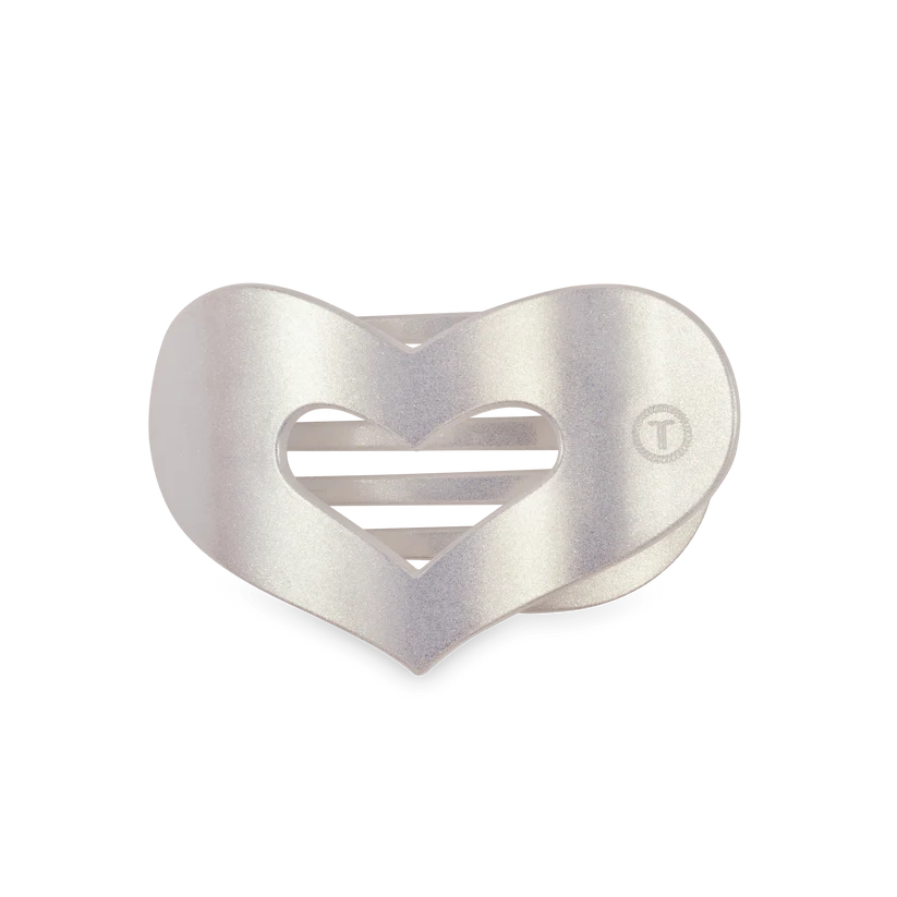 TELETIES | Mother of Pearl Heart Flat Hair Clip