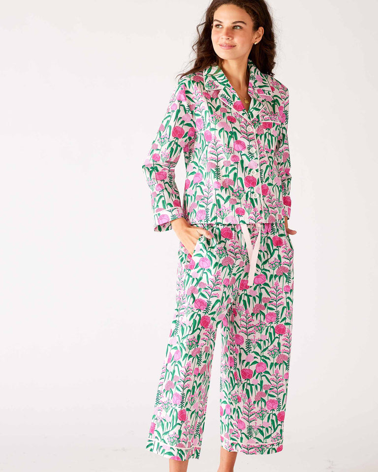 MERSEA | Over the Cotton Moon Pajama Set in Peony Party