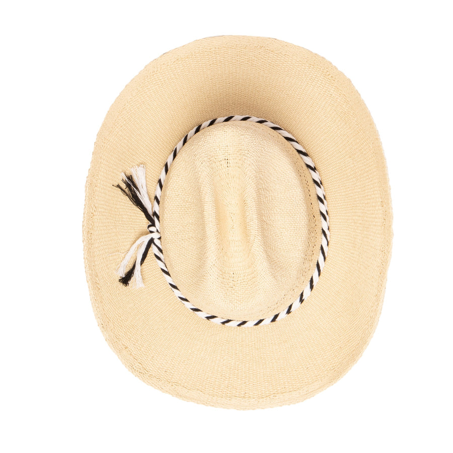 San Diego Hat Company | Women's Woven Cowboy Hat With 2 Tone Cotton Band