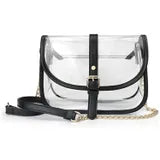 STADIUM BAG WITH GOLD CHAIN STRAP