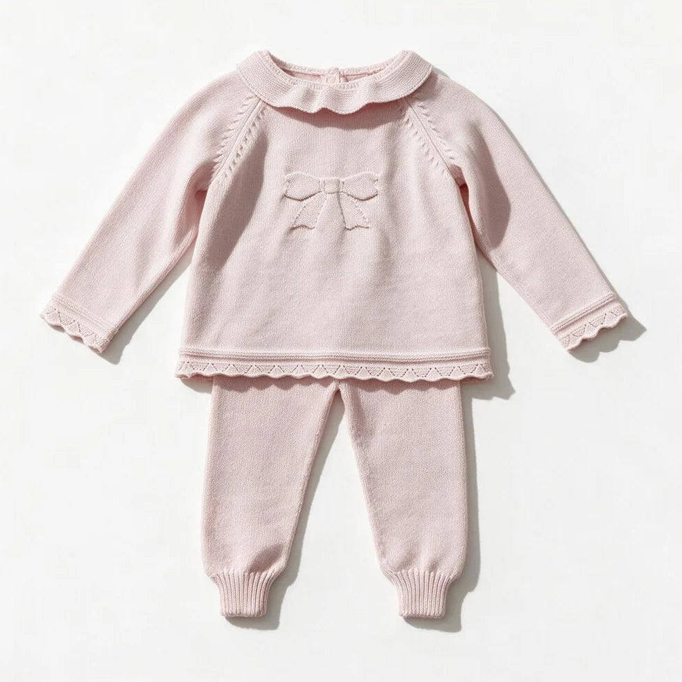 Pink Bow Jogger Set