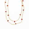 Ink + Alloy | Portia Gold Necklace w/ teardrop Glass Beads
