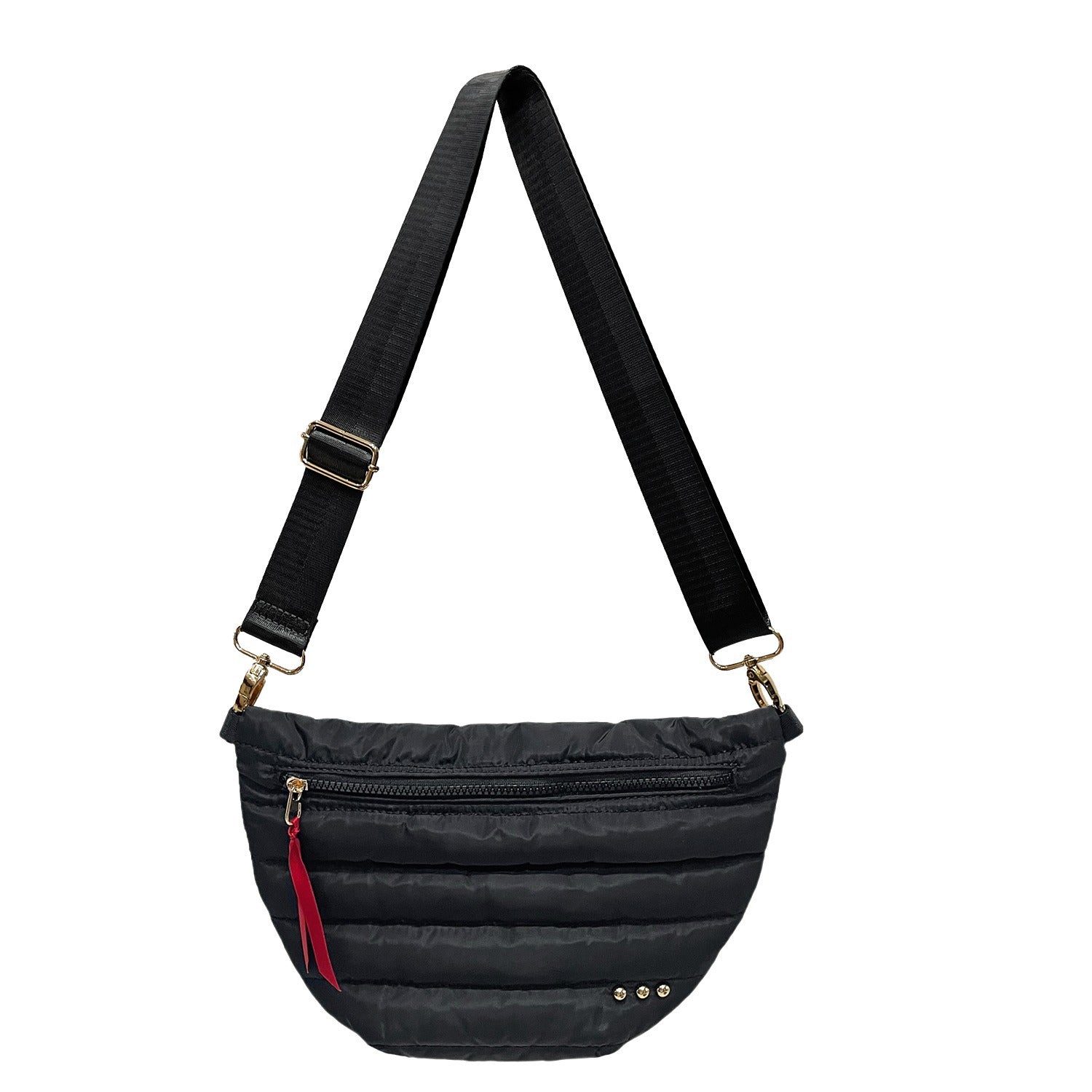 Black Jolie Puffer Bum Bag