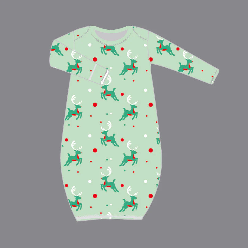 Heyward House | Gown Reindeer 0-3 Months