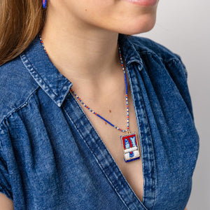Ink + Alloy | Robin Beaded Embroidered Pendant Neckace