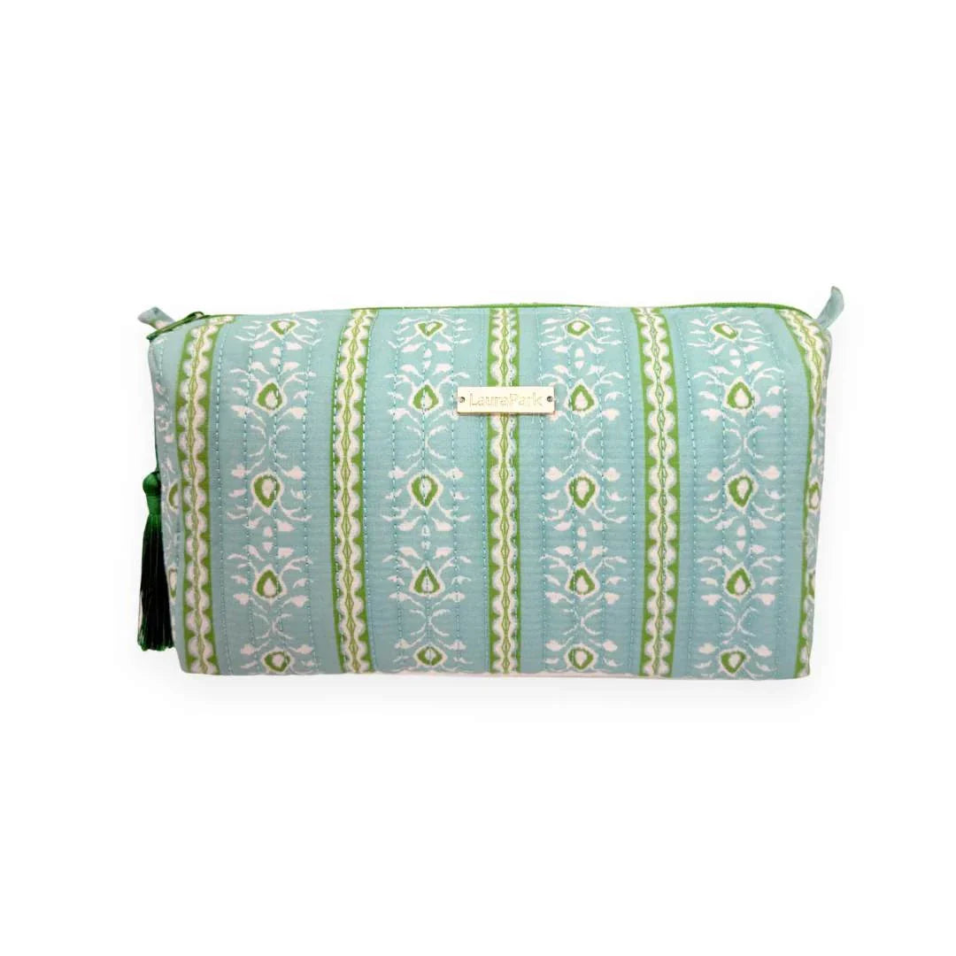 Rosemary Stripe Blue Cosmetic Bag