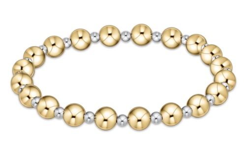 eNewton | Classic Grateful 6mm Bead Bracelet - Mixed Metal