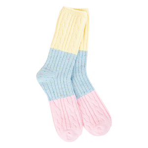 Worlds Softest Socks | Confetti Cable Crew