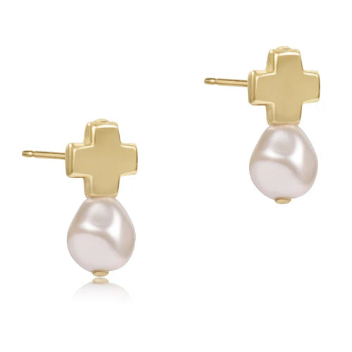 eNewton | Signature Cross Gold Stud