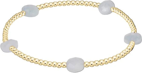Admire Small Gemstone 2mm Gold Bracelet