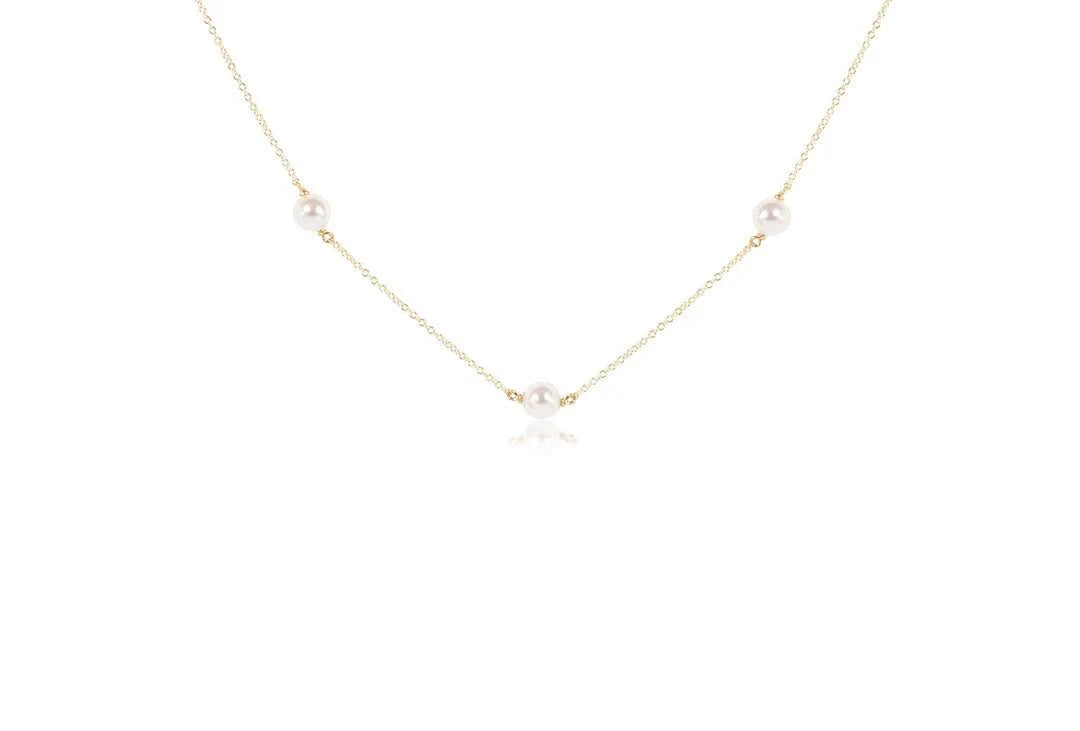Choker Simplicity Chain Gold - Pearl 6mm