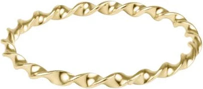 Classic Gold Twisted Thin Band Ring
