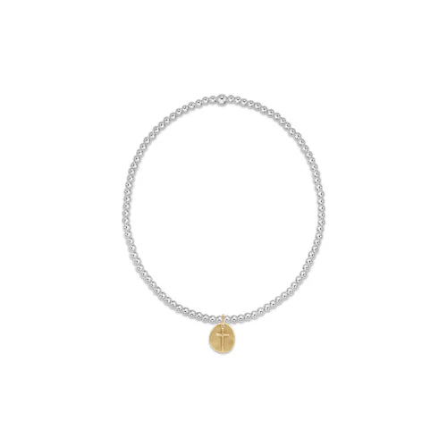 Enewton | Extends - Classic Sterling Mixed Metal 2mm Bead Bracelet Inspire gold Charm