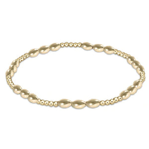 Extends Harmony Joy Pattern 2mm Gold Bead Bracelet