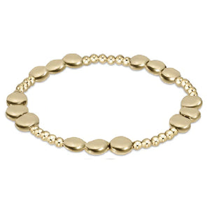 eNewton | Honesty Joy Pattern 6mm Bead Bracelet - Gold