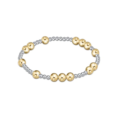 eNewton | Hope Unwritten 6mm Bead Bracelet - Mixed Metal