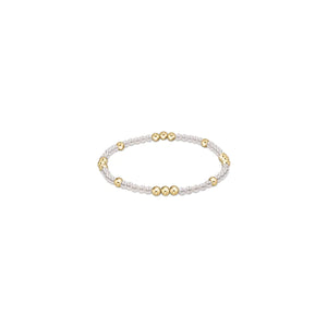 Worthy Pattern 3mm Bracelet - Pearl