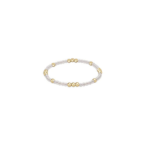 Worthy Pattern 3mm Bracelet - Pearl