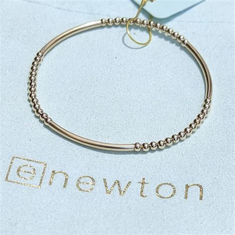 eNewton | Bliss Bar Pattern Gold 2.5mm Bracelet