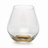 Zodax Golden Base Stemless Wine Glass