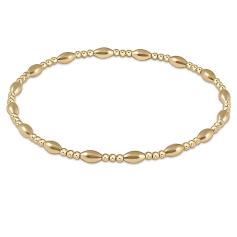Harmony Grateful Pattern 2.5mm Gold Bead Bracelet