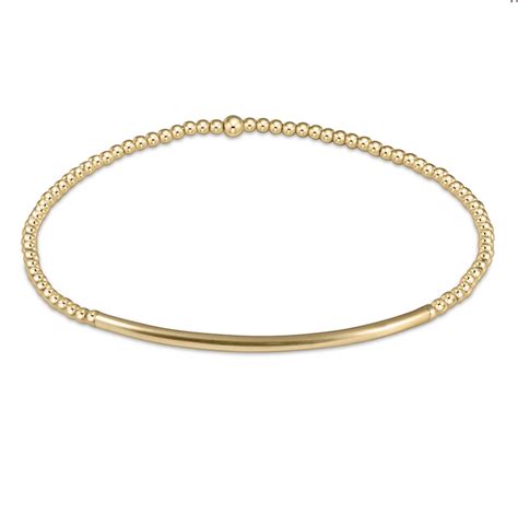 eNewton | Classic Gold 2mm Bead Bracelet - Bliss Bar Gold