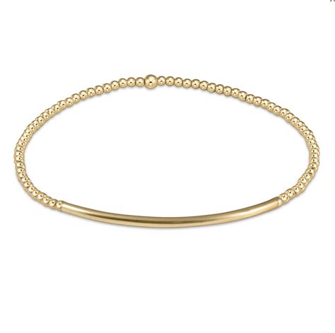 eNewton | Classic Gold 2mm Bead Bracelet - Bliss Bar Gold