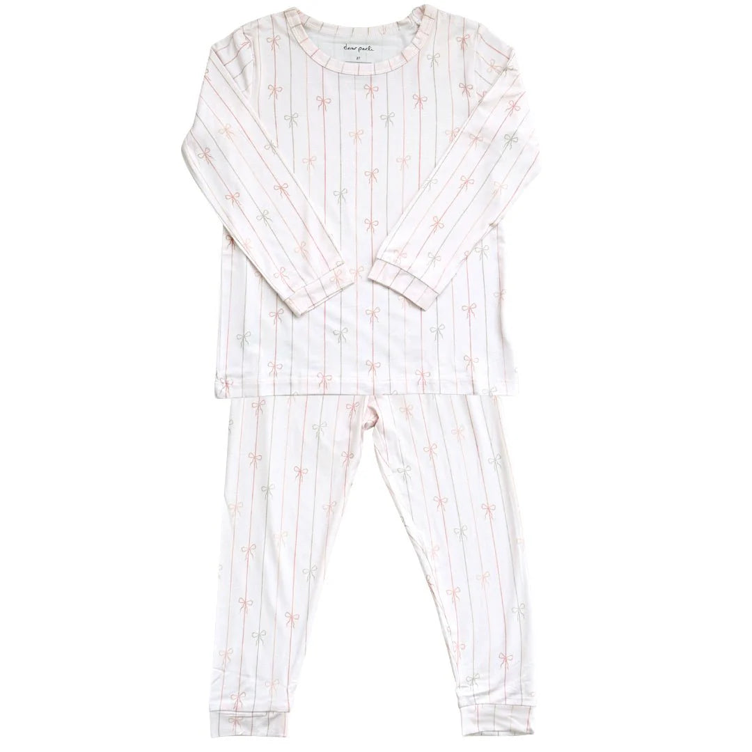 Dear Perli | Darling Bows Toddler Pajama Set