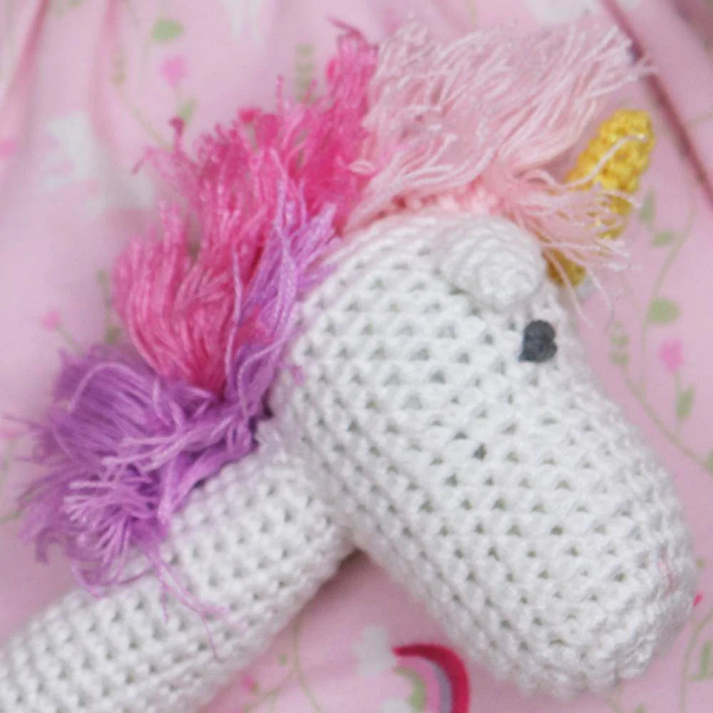 Zubels | Unicorn Crochet Baby Rattle
