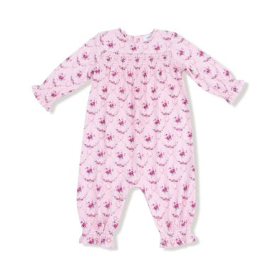 Angel Dear | Rose Garden Trellis Smocked Romper