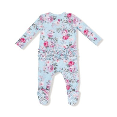 Angel Dear | 2 Way Ruffle Back Zipper Footie - Charlotte Floral