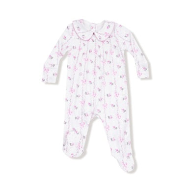 Angel Dear | Dainty Buds & Bows Stripe Gown & Footie