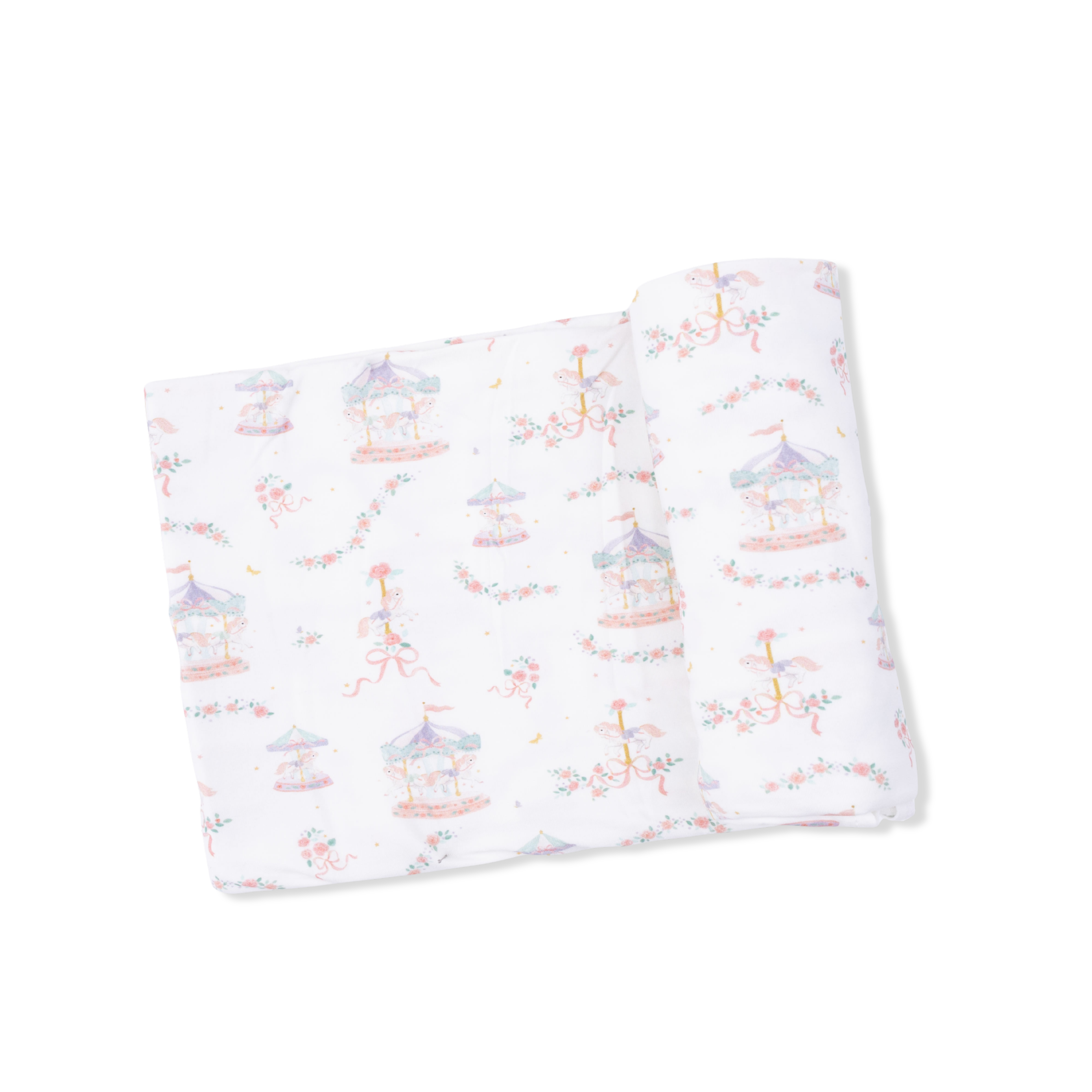 Angel Dear | Carousel with Bows Swaddle Blanket