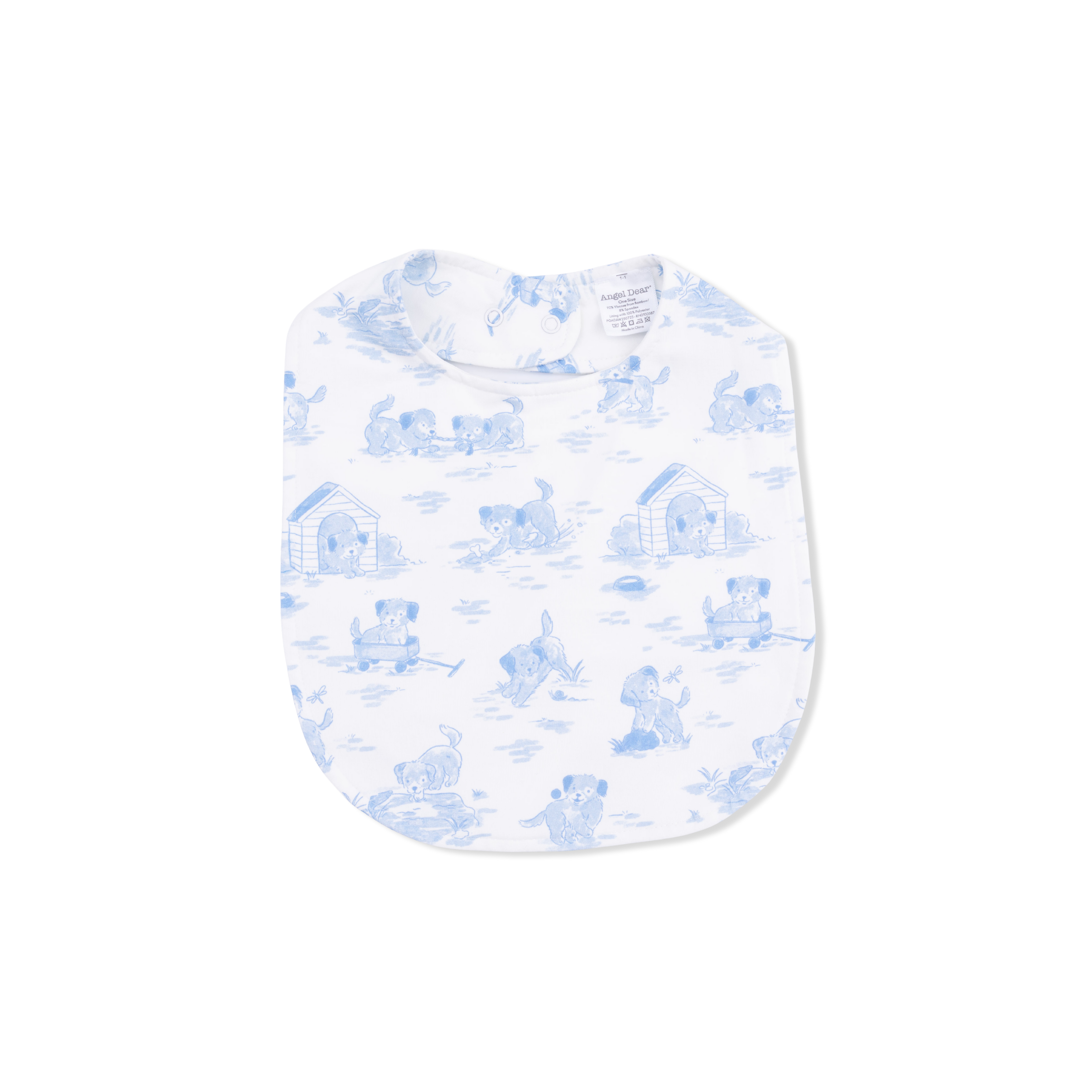 Angel Dear | Puppy Toile Blue Bib