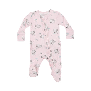 Angel Dear | 2 Way Zipper Footie & Gown - Gray Elephant