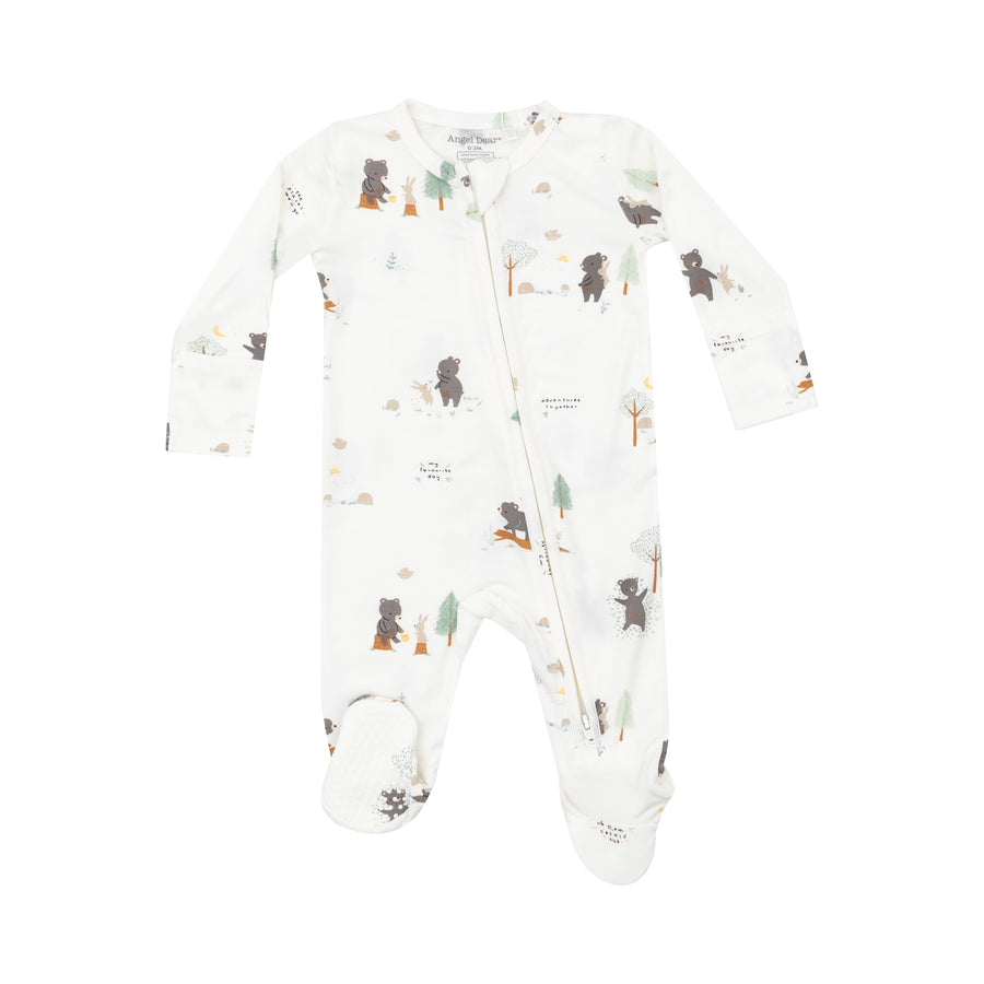 Angel Dear | 2 Way Zipper Footie & Gown - Bear & Bunny Adventures