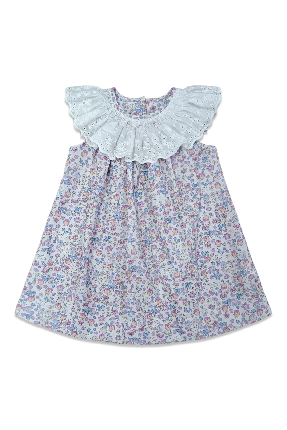 Pansie Bunch with Bullion Bunnies Ruthie Dress